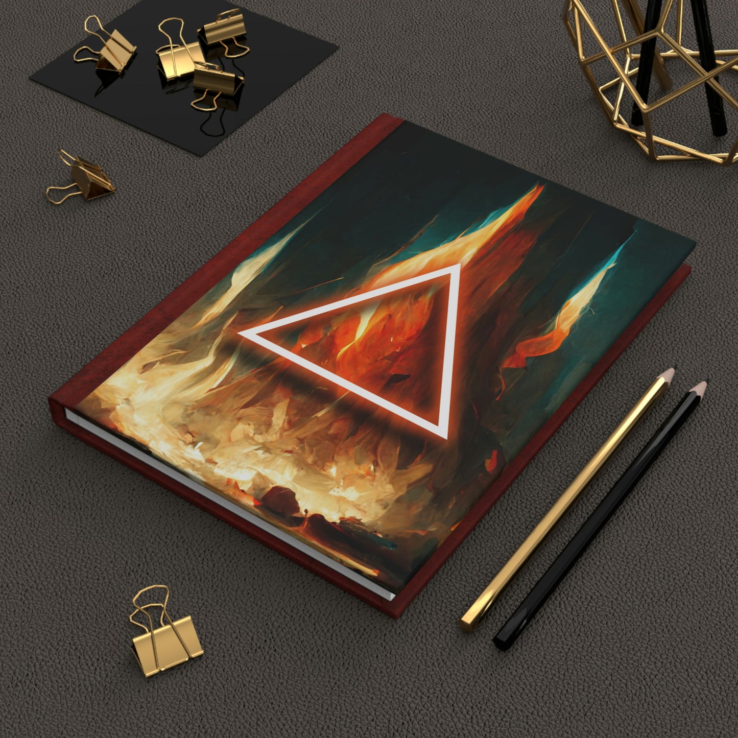 Elemental Book of Shadows - FIRE - Hardcover Grimoire for Witches, Pagans, Wiccans - 150 lined page notebook