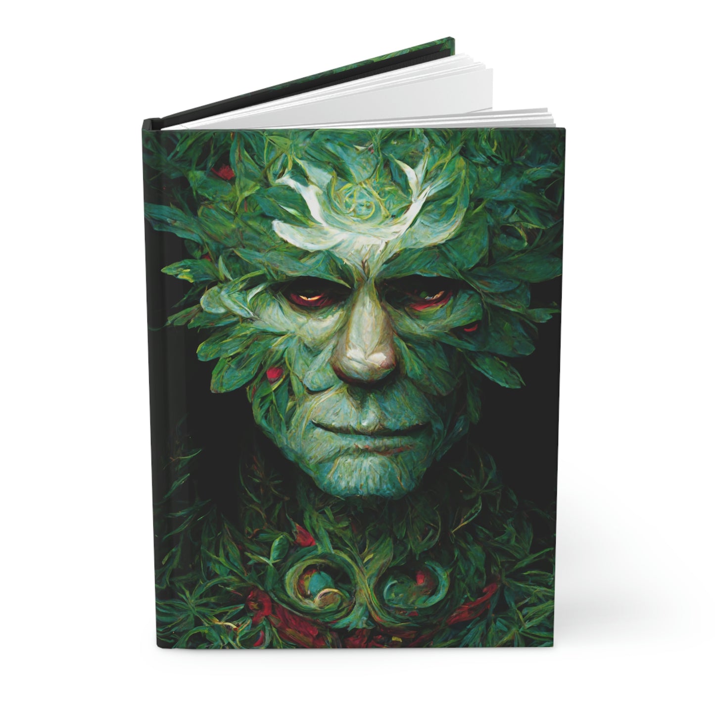 Book of Shadows - The Green Man - Hardcover Grimoire for Witches, Pagans, Wiccans - 150 lined page notebook Holly King