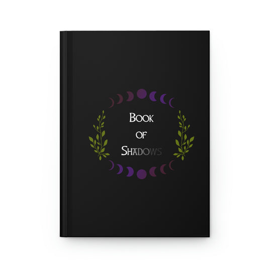 Book of Shadows - Moon  Phase & Plants - Hardcover Grimoire for Witches, Pagans, Wiccans - 150 lined page notebook