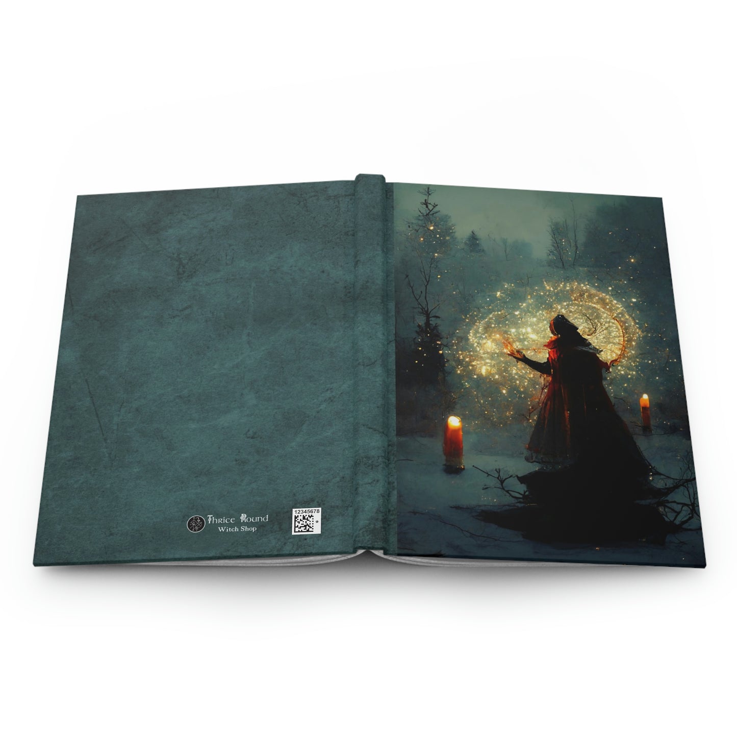 Winter Witch Book of Shadows - Witchy Notebook - Hardcover Grimoire for Witches, Pagans, Wiccans - 150 lined page notebook