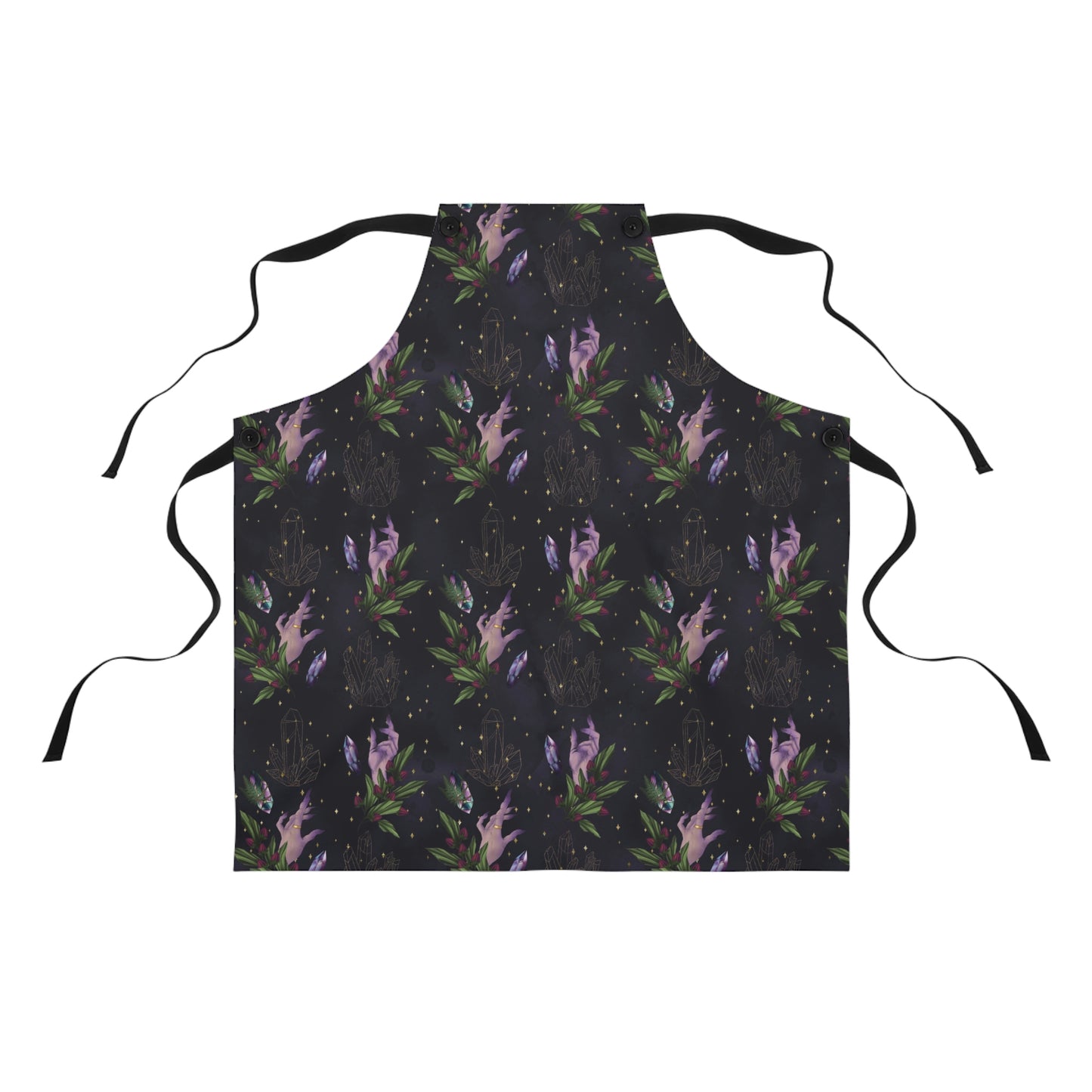 Kitchen Witch Apron | Witchy hands & Herbs | Green Witch