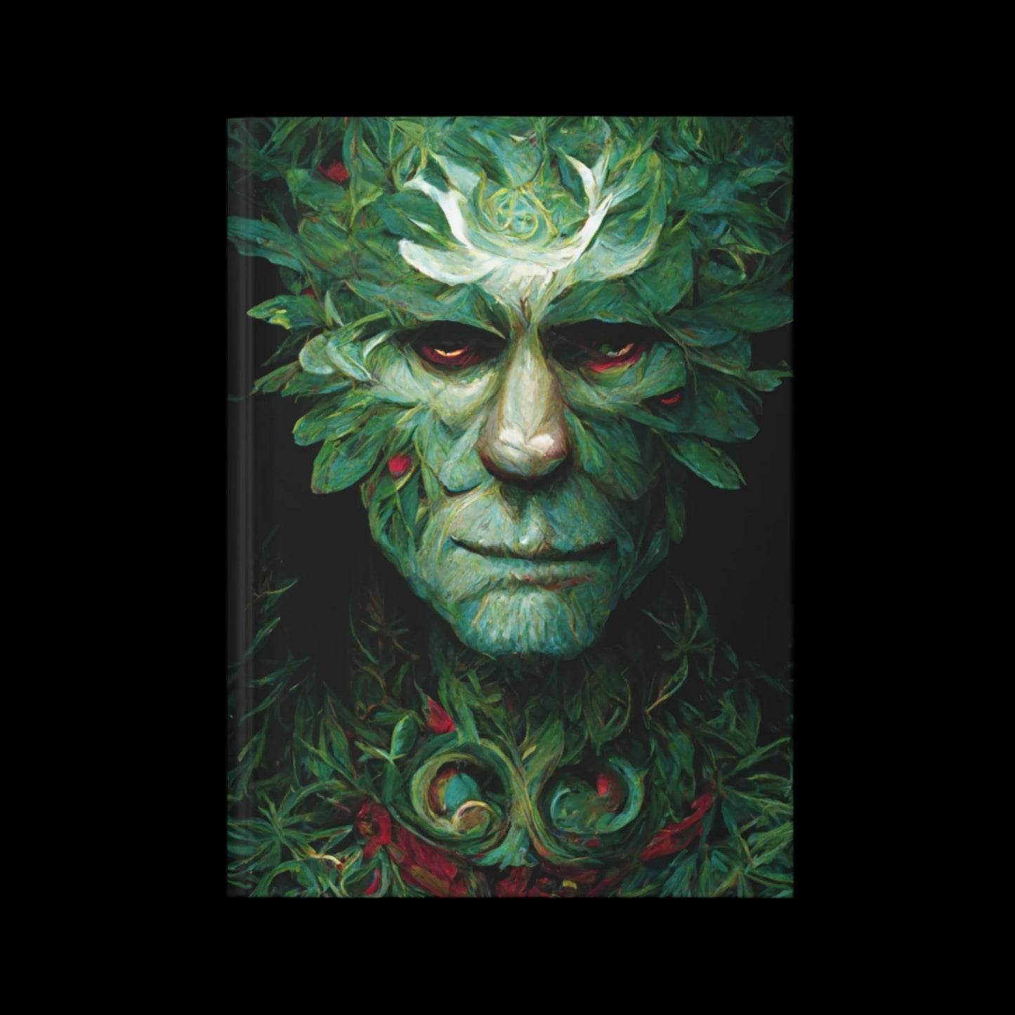 Book of Shadows - The Green Man - Hardcover Grimoire for Witches, Pagans, Wiccans - 150 lined page notebook Holly King