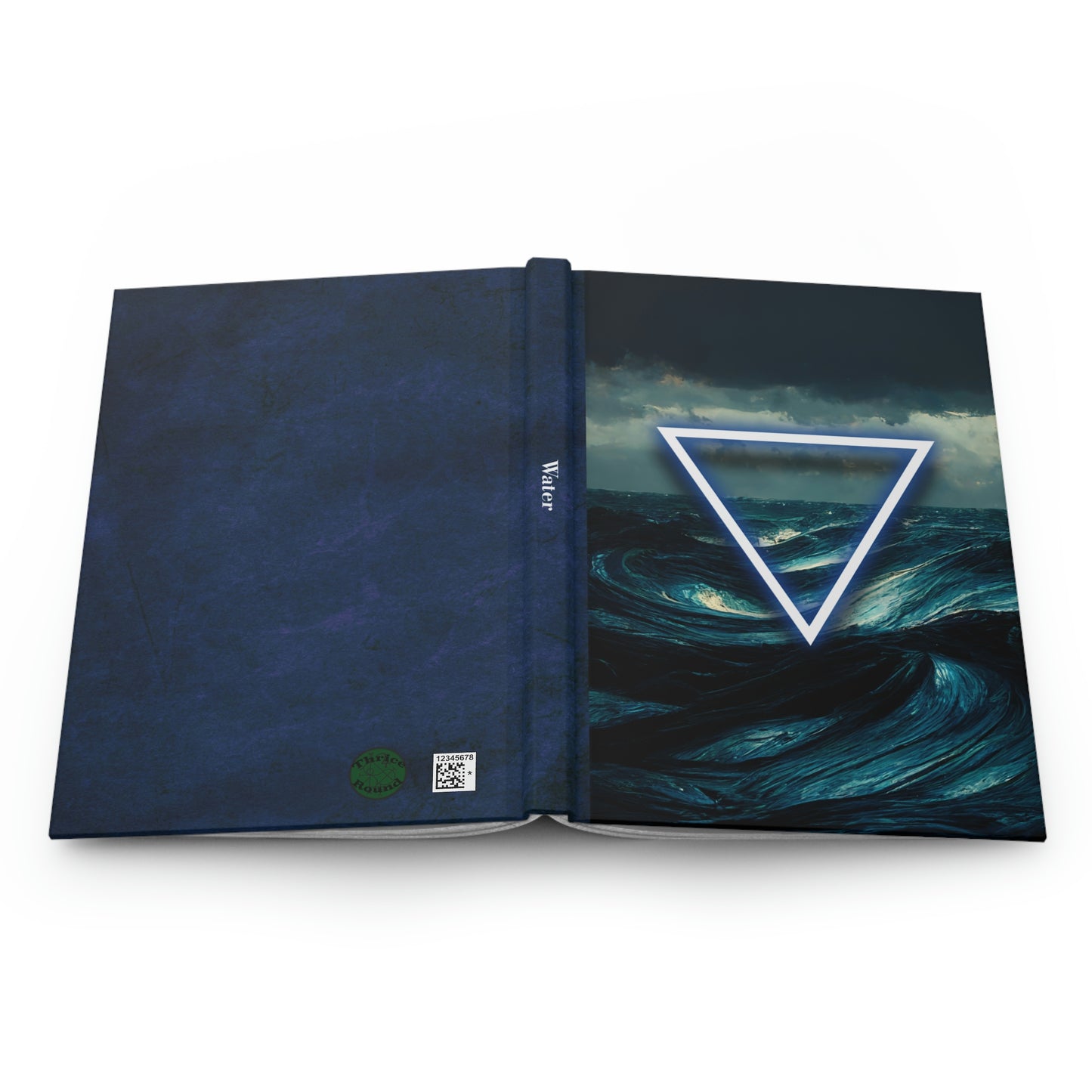 Elemental Book of Shadows - WATER - Hardcover Grimoire for Witches, Pagans, Wiccans - 150 lined page notebook