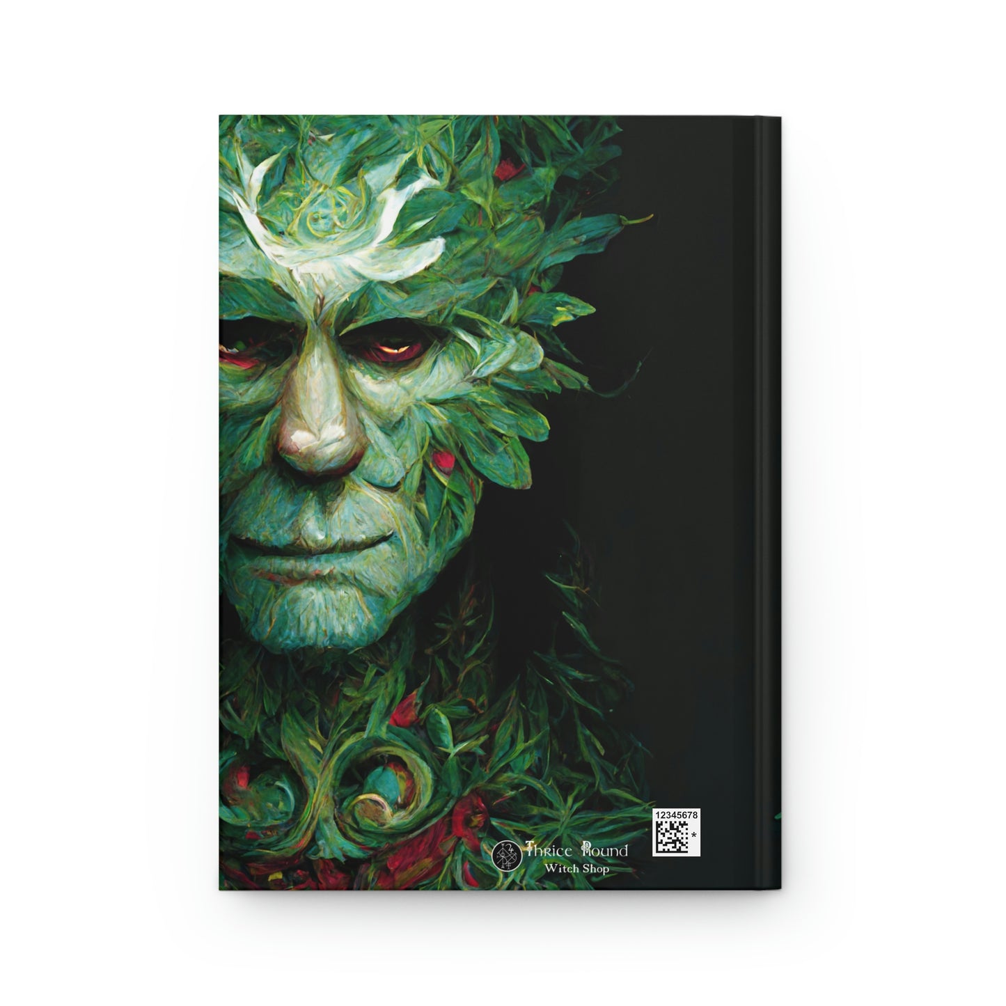 Book of Shadows - The Green Man - Hardcover Grimoire for Witches, Pagans, Wiccans - 150 lined page notebook Holly King