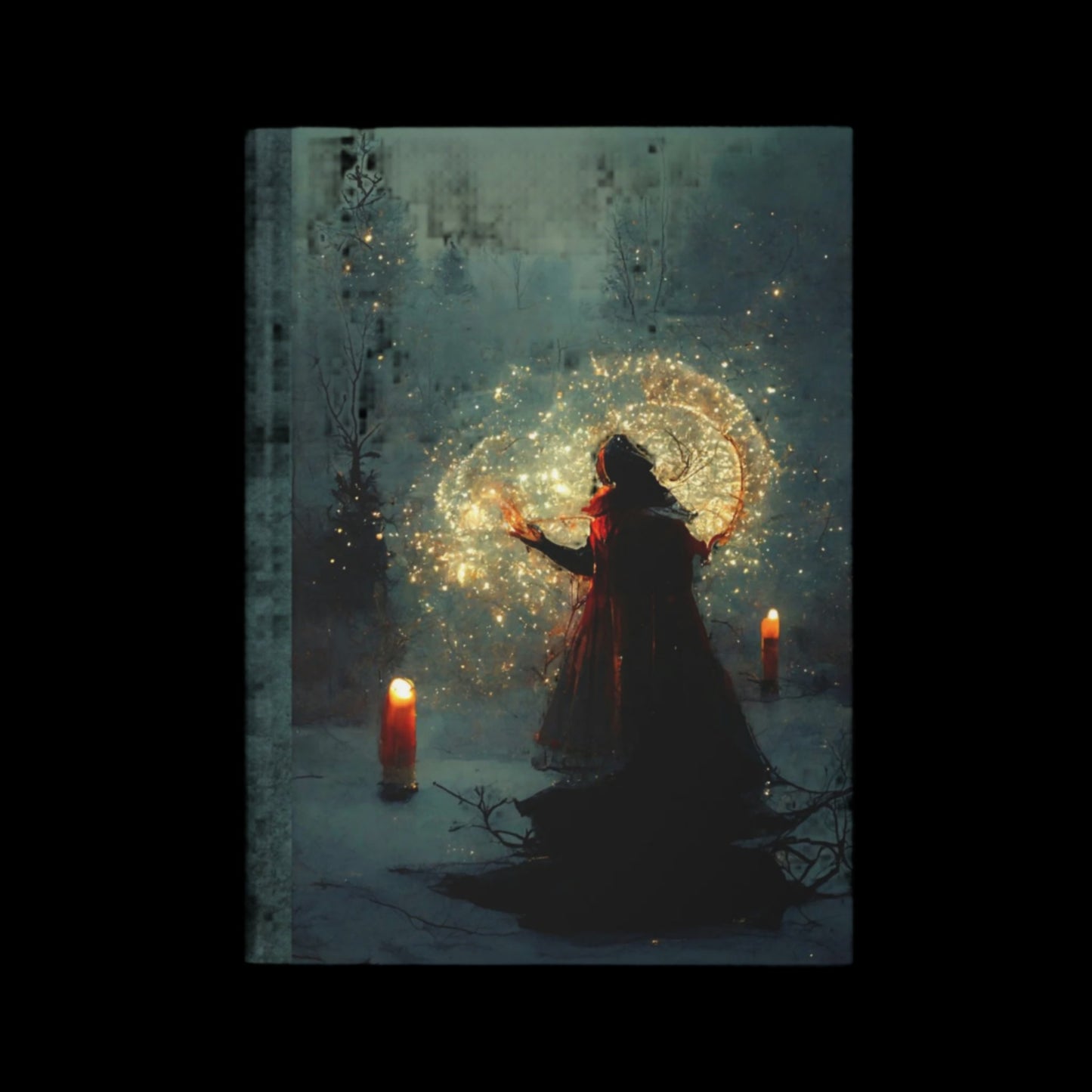 Winter Witch Book of Shadows - Witchy Notebook - Hardcover Grimoire for Witches, Pagans, Wiccans - 150 lined page notebook