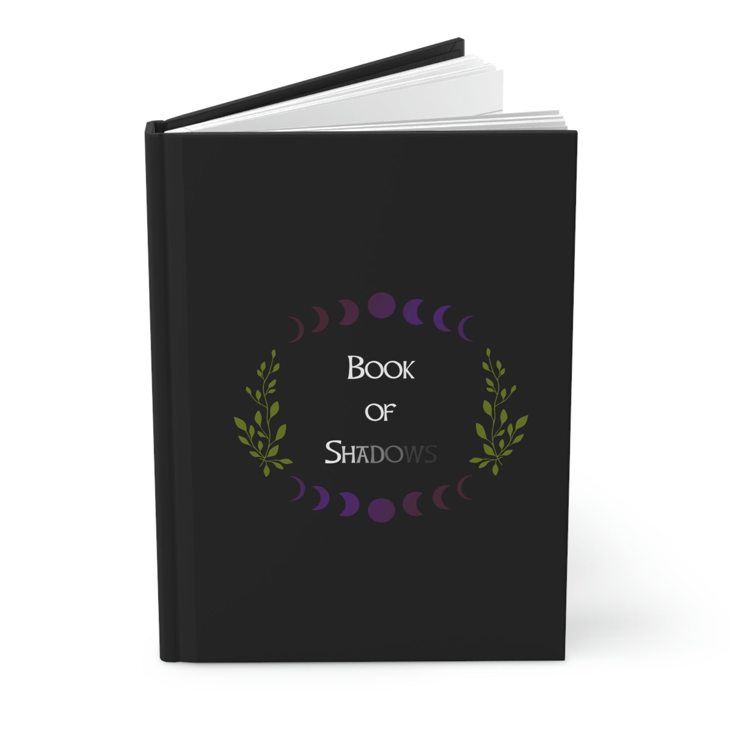 Book of Shadows - Moon Phase & Plants - Hardcover Grimoire for Witches, Pagans, Wiccans - 150 lined page notebook
