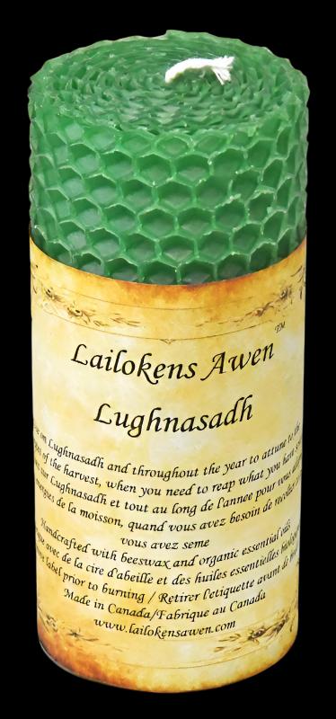 4" Lughnasadh Beeswax Candle