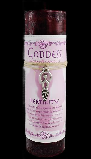 Fertility Pillar Candle with Goddess Necklace