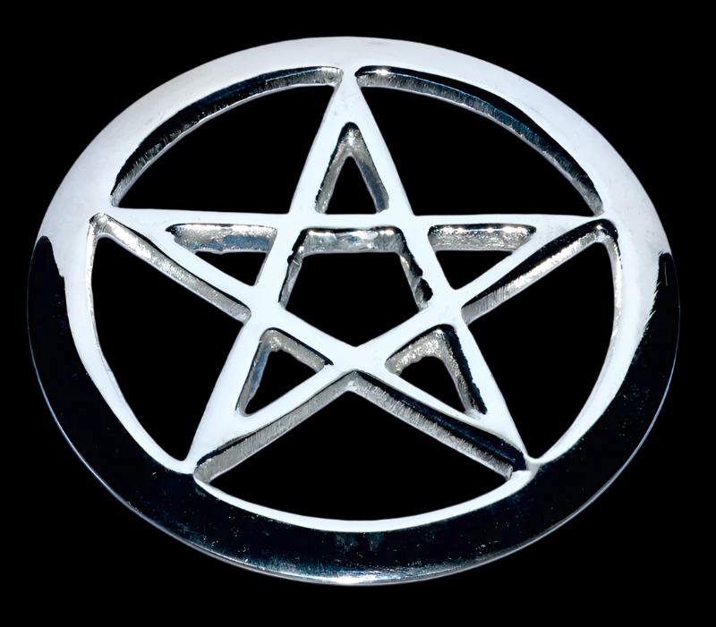 Mini Metal Pentagram altar tile 2 3/4"