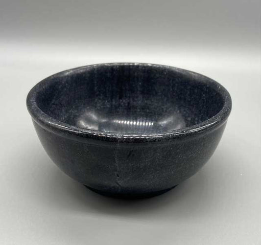 4" Black Marble Offering Bowl / Scrying Bowl