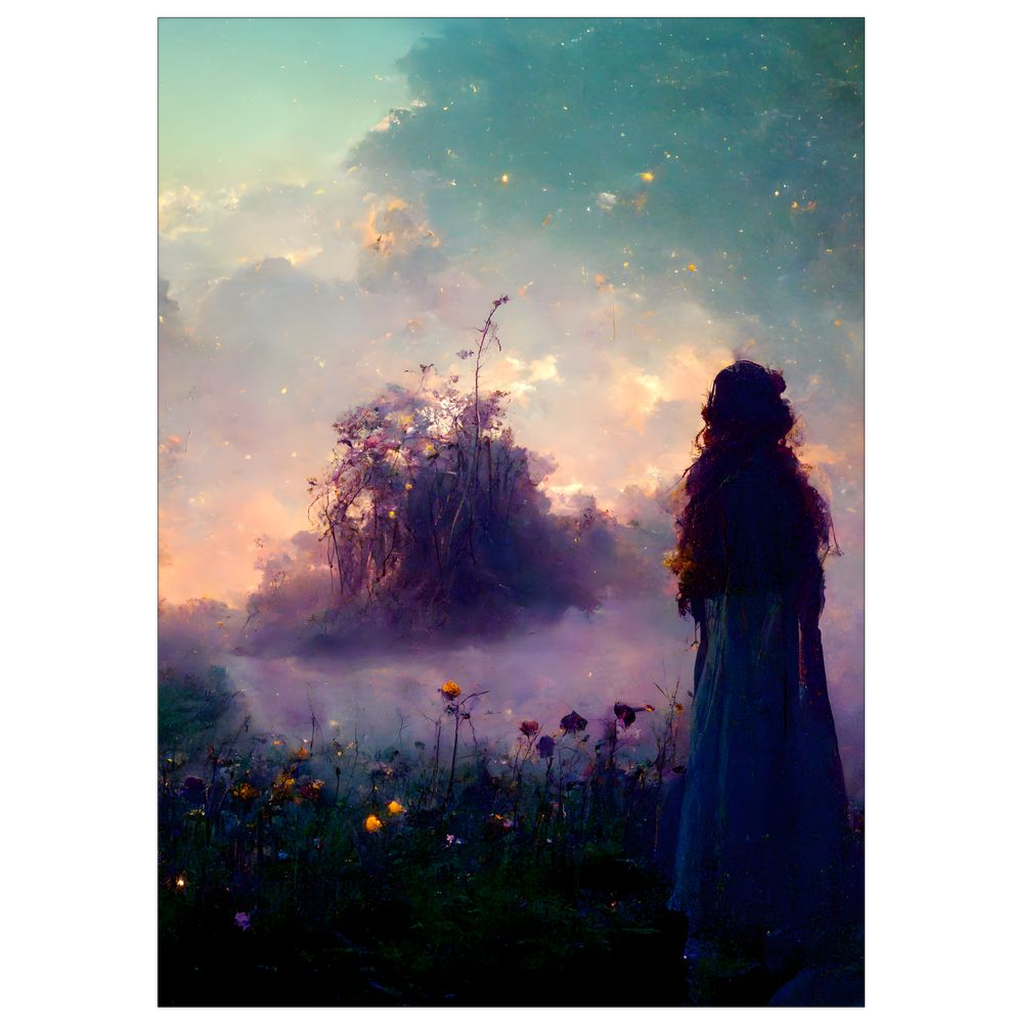 Ostara Altar Art - Witch Goddess on the Dawn of Ostara