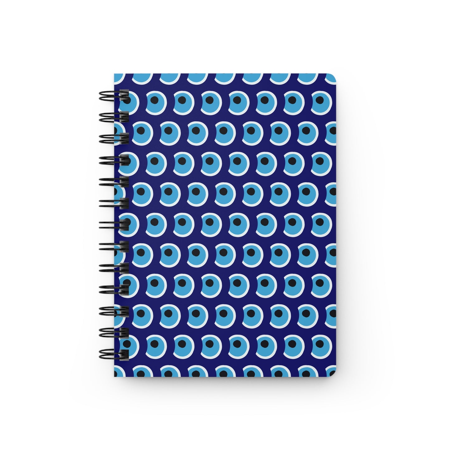 Evil Eye Pattern Spiral Bound Notebook | Lined Pages | Grimoire | Book of Shadows