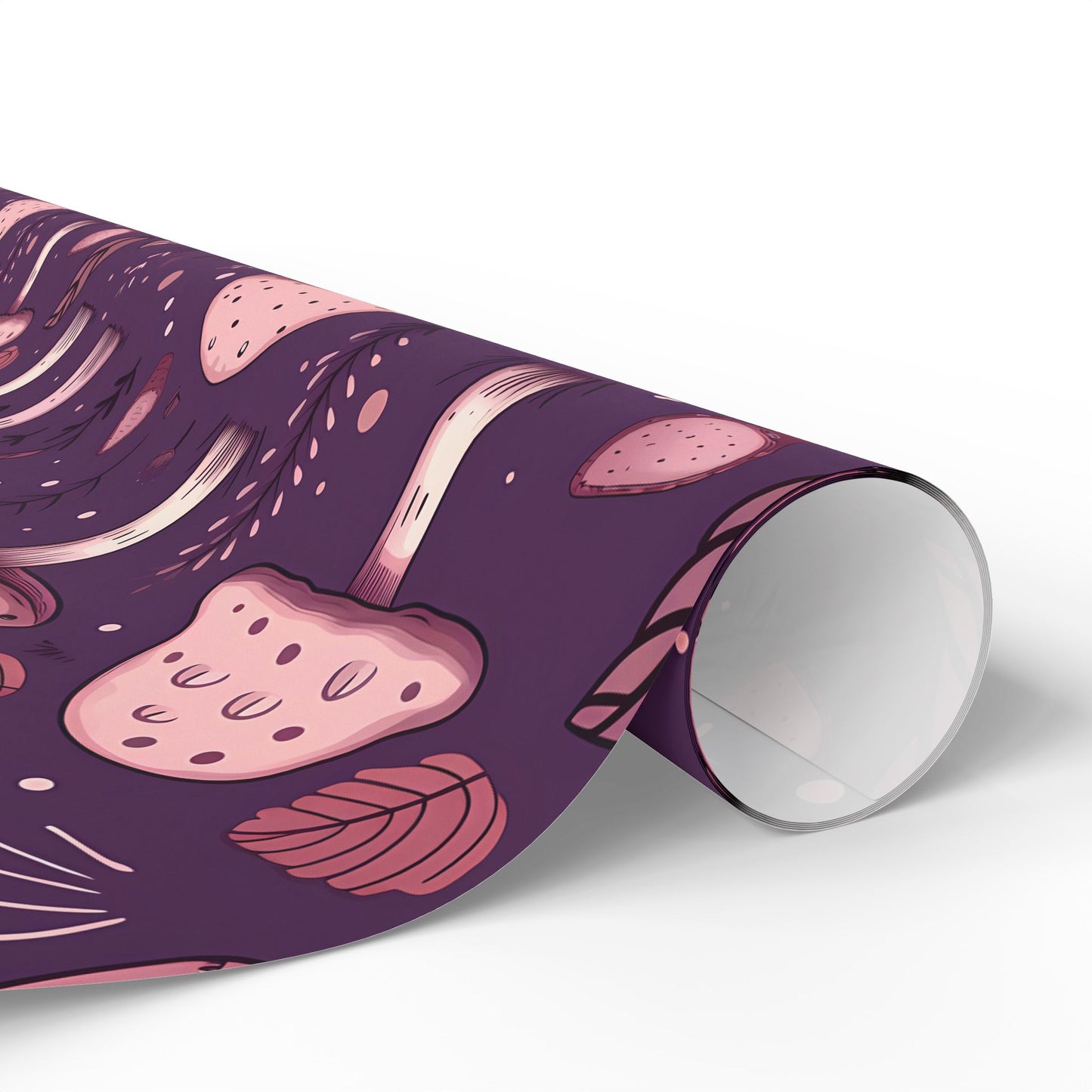 Purple & Pink Mushrooms | Witchy Wrapping Paper | Boutique Gift Wrap