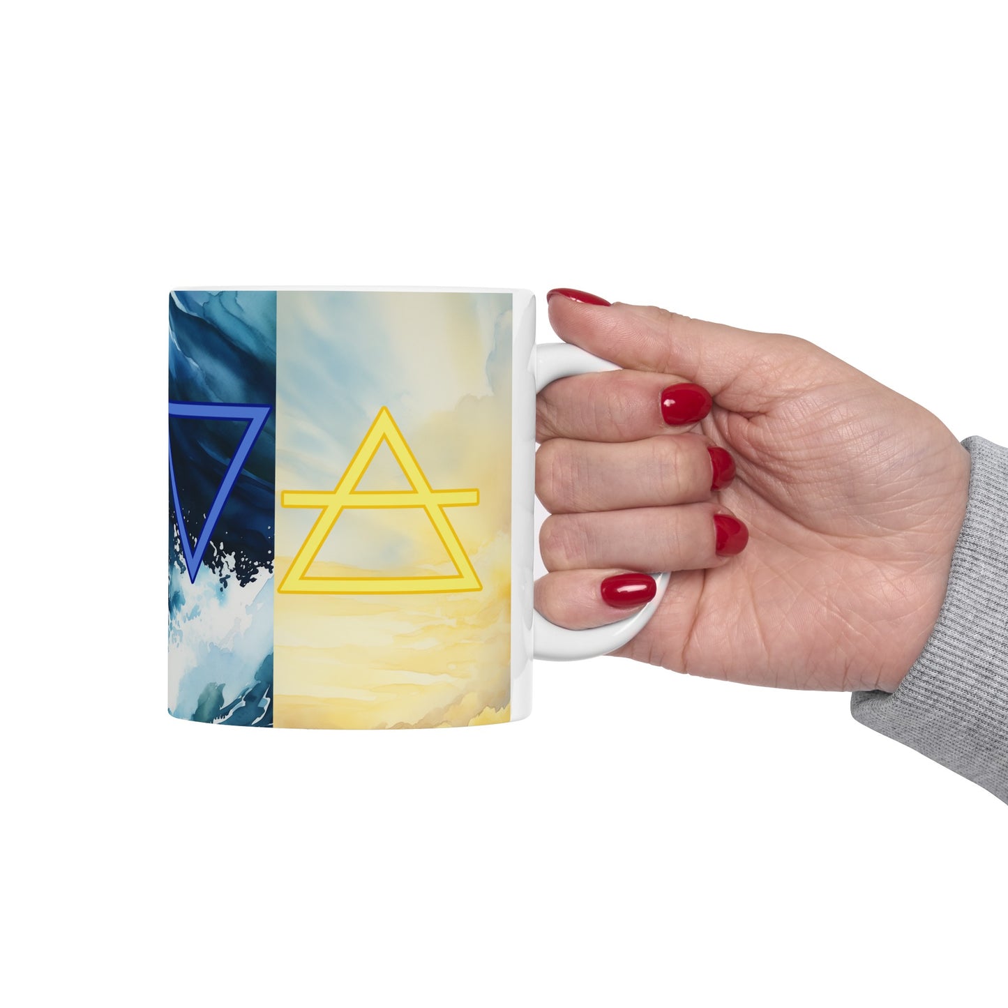 Four Elements Witch Mug | 11oz White Ceramic Mug | Earth Air Fire Water