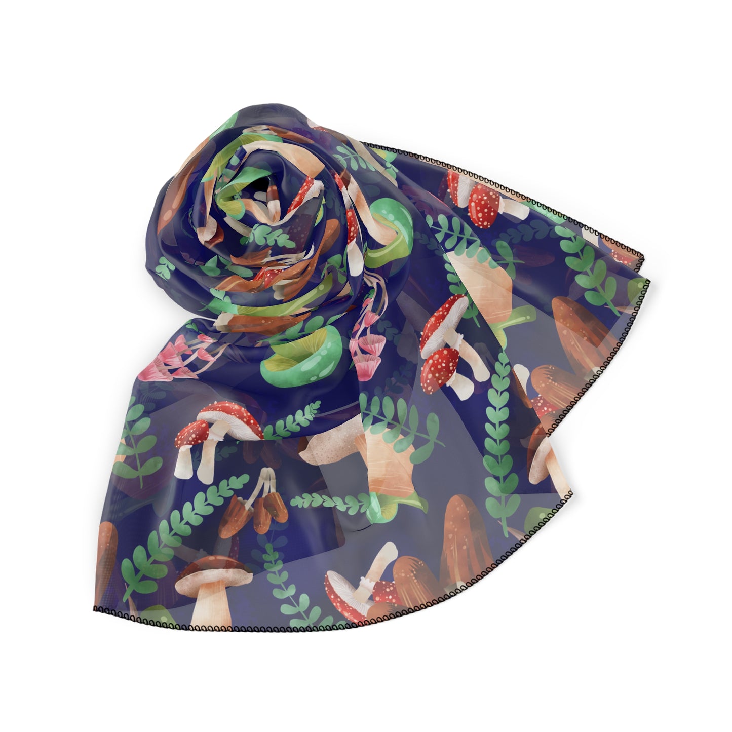 Mushroom Green Witches Veil | Witchy Pagan Scarf
