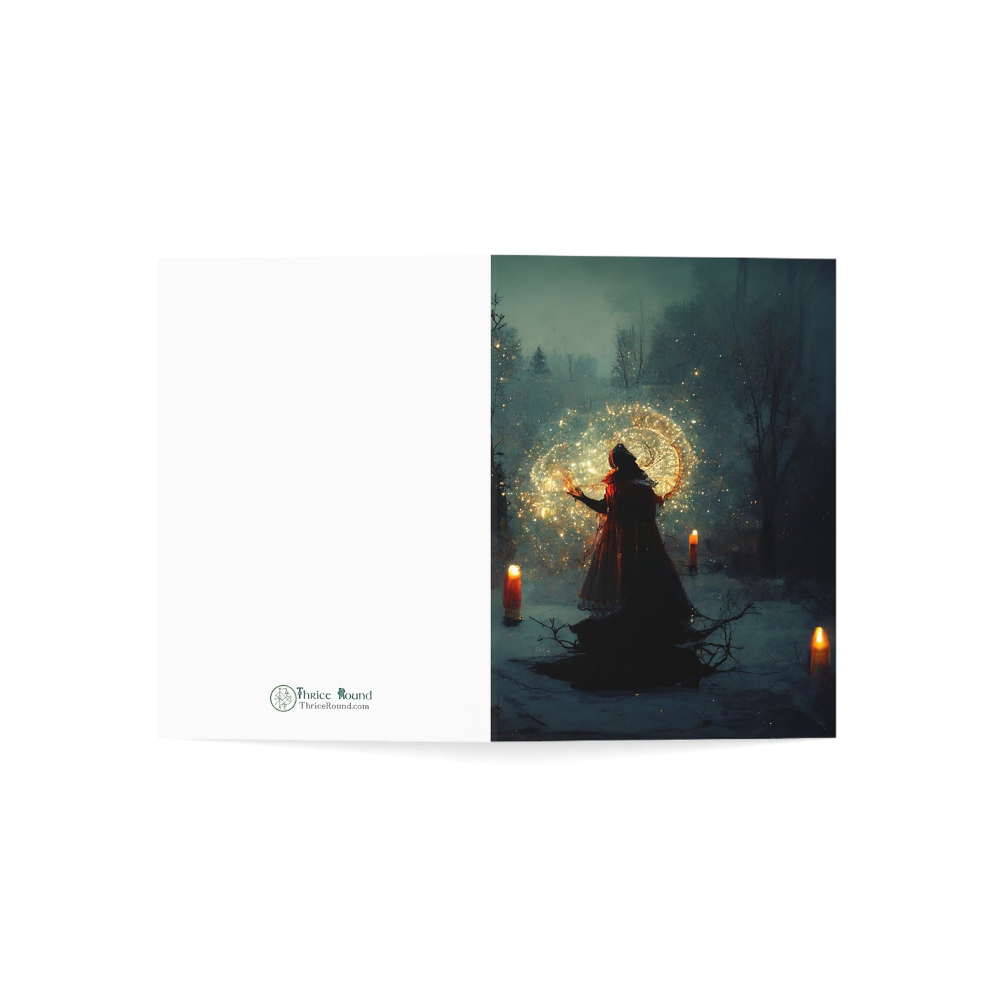 Winter Witch Yule Cards | Witchy Winter Solstice Cards (1, 10, 30, 50 pcs)