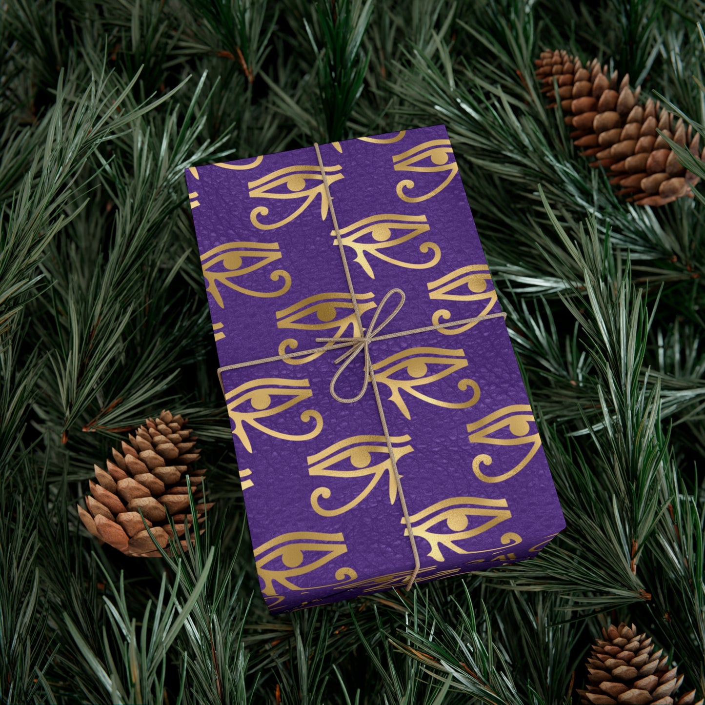 Eye of Ra Egyptian Purple & Gold | Witchy Wrapping Paper | Boutique Gift Wrap