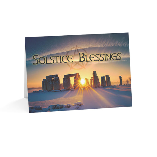 Stonehenge Winter Solstice Cards | Pagan Winter Solstice Yule Cards (1, 10, 30, 50 pcs)