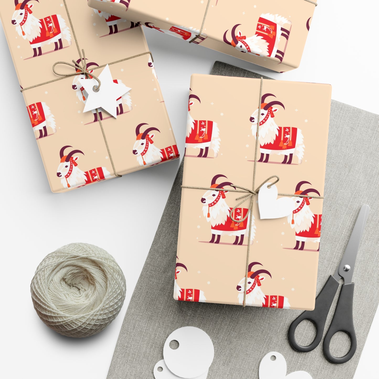 Yule Goat Wrapping Paper | Julbock | Winter Solstice Gift Wrap