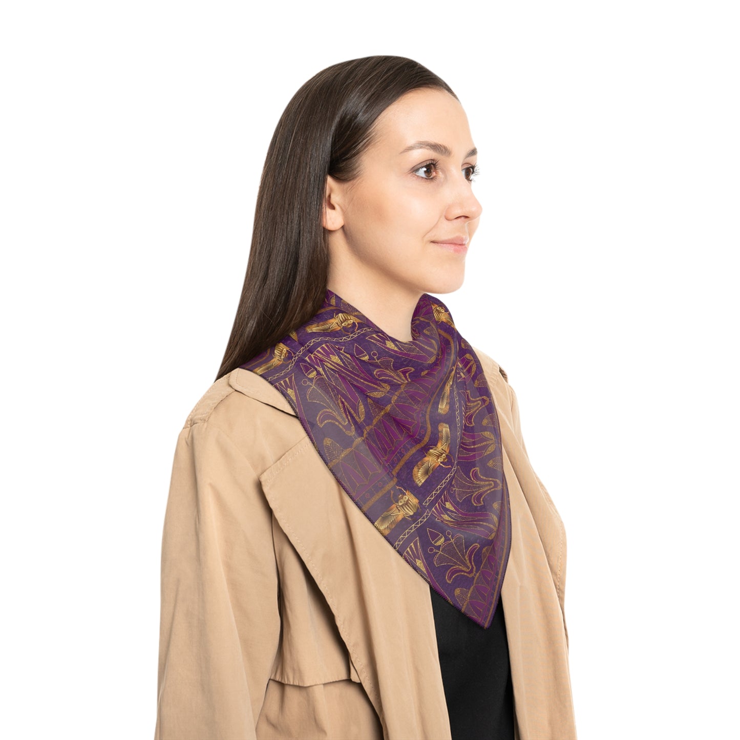 Egyptian Flower & Scarab Witches Veil | Pagan Witchy Scarf