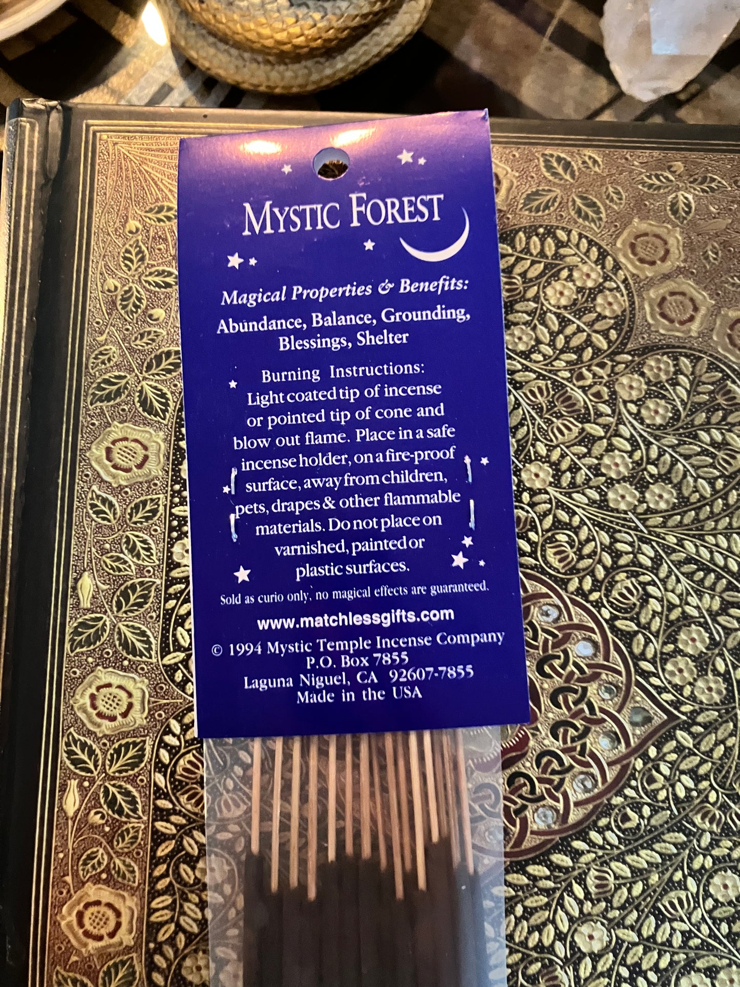 Mystic Forest Escential Essences Incense Sticks 16 pack
