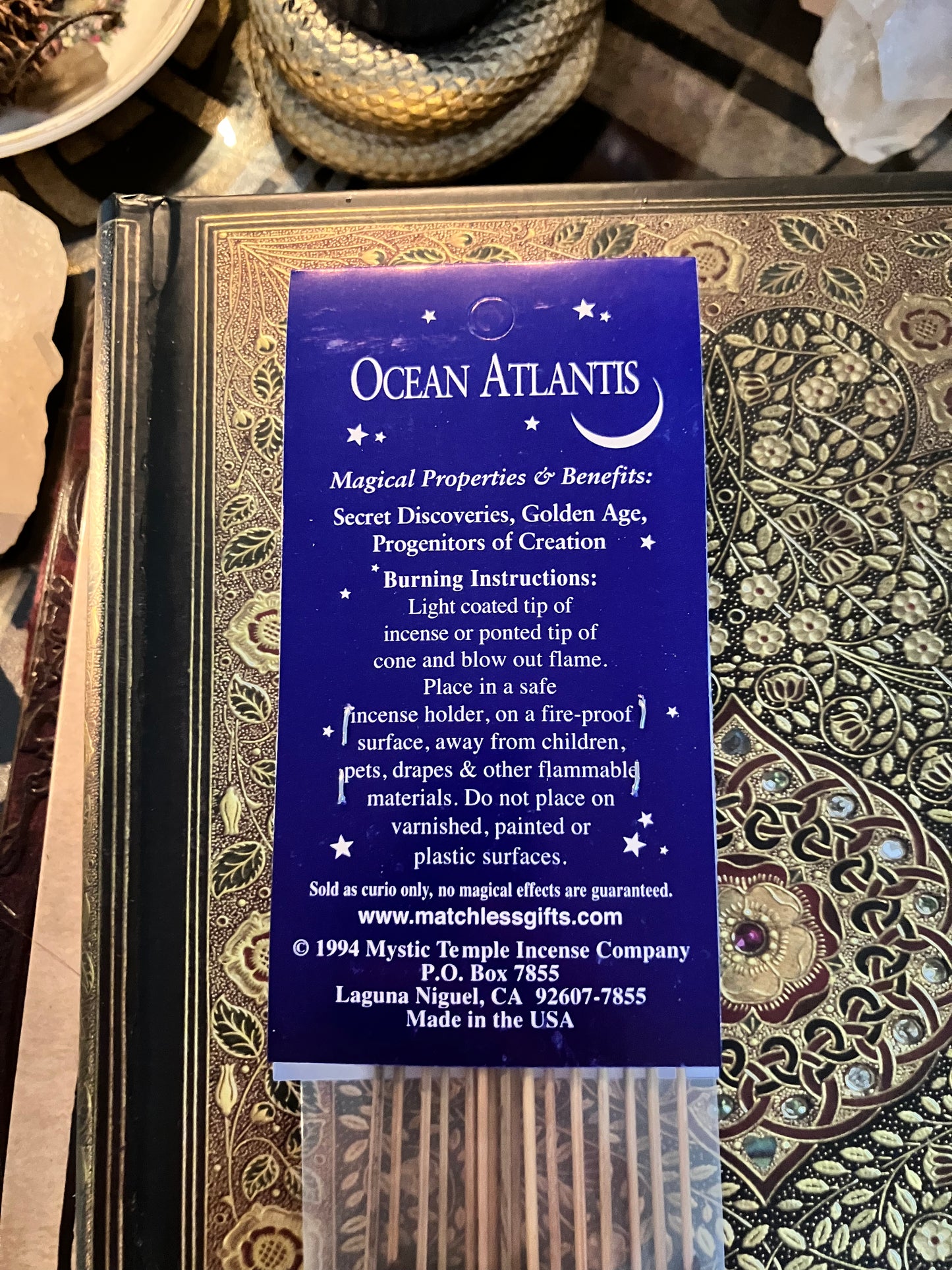 Ocean Atlantis Escential Essences Incense Sticks 16 pack