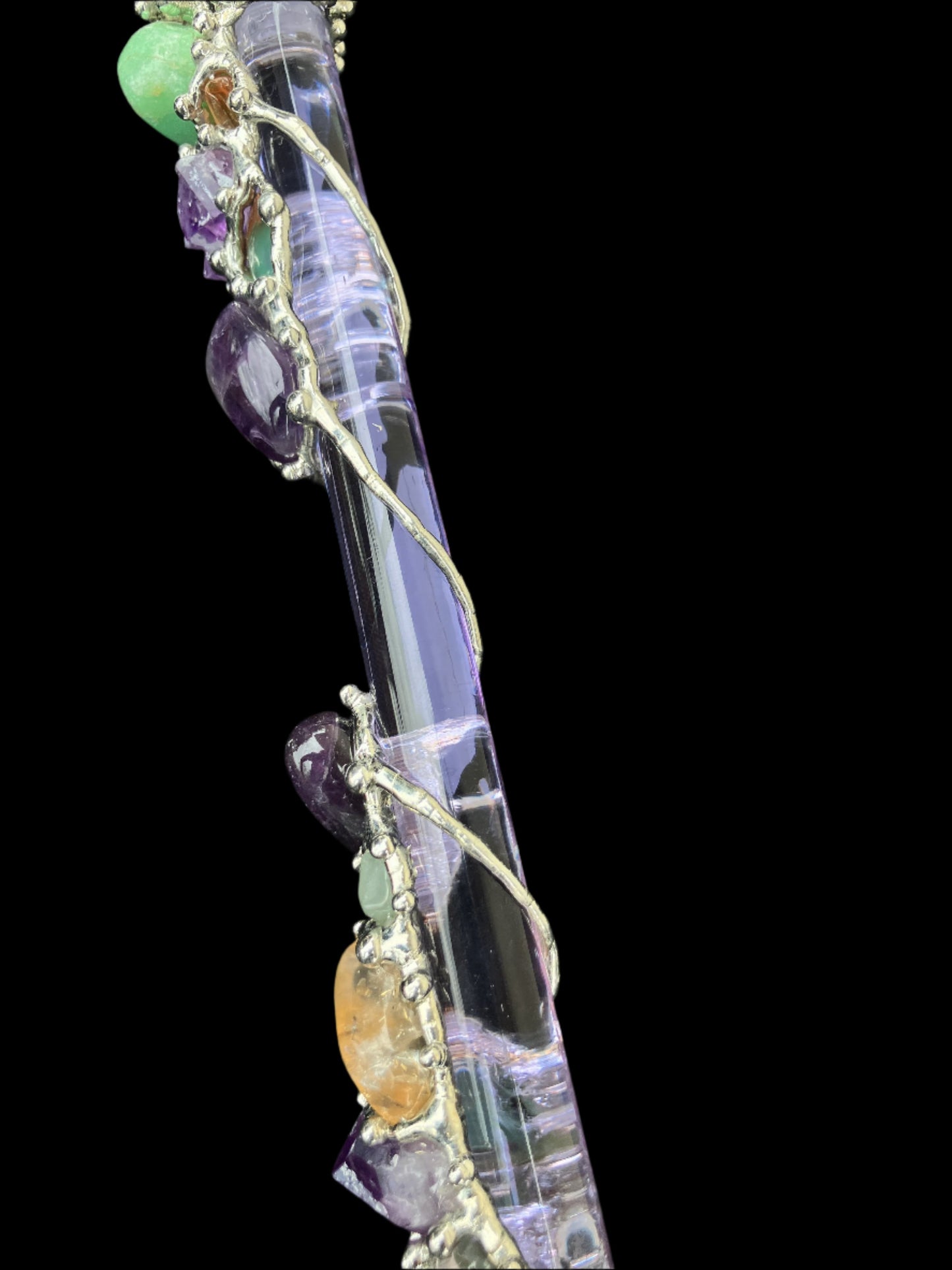 Crystal Wand | MENTAL WELLNESS | Amethyst, Chrysoprase, Citrine