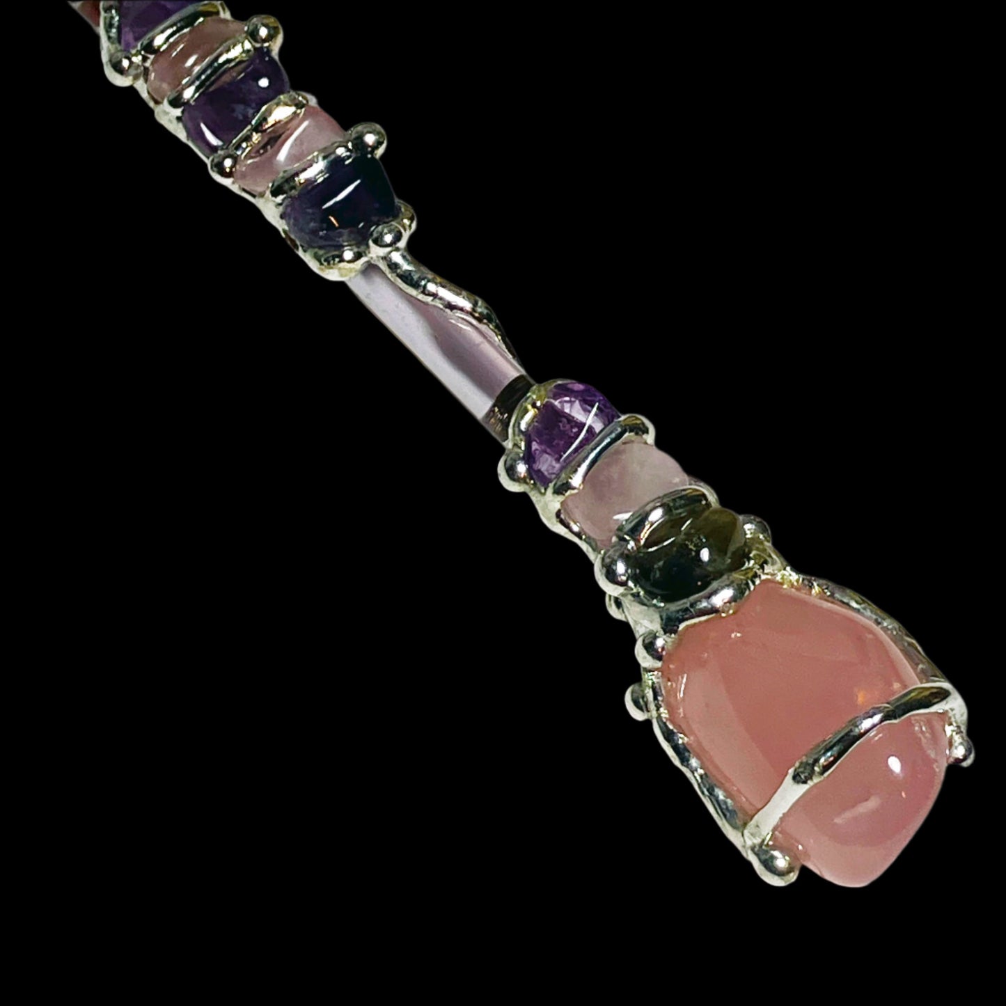 Crystal Wand | LOVE | Rose Quartz, Amethyst, Clear Quartz