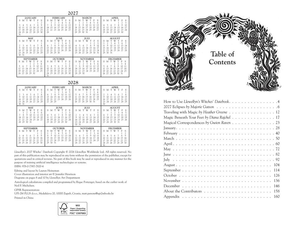 Llewellyn's 2027 Witches' Date Book