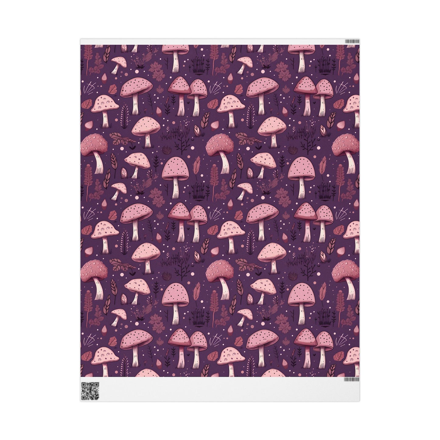 Purple & Pink Mushrooms | Witchy Wrapping Paper | Boutique Gift Wrap