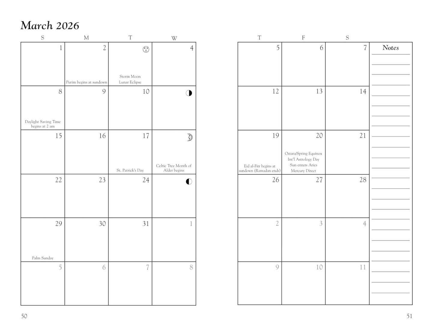 Llewellyn's 2026 Witches' Date Book