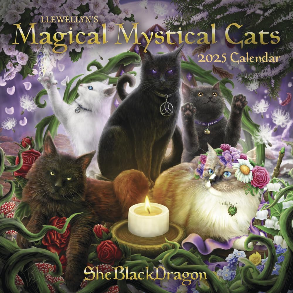 Llewellyn's 2025 Magical Mystical Cats Calendar | Wall Calendar