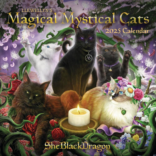 Llewellyn's 2025 Magical Mystical Cats Calendar | Wall Calendar