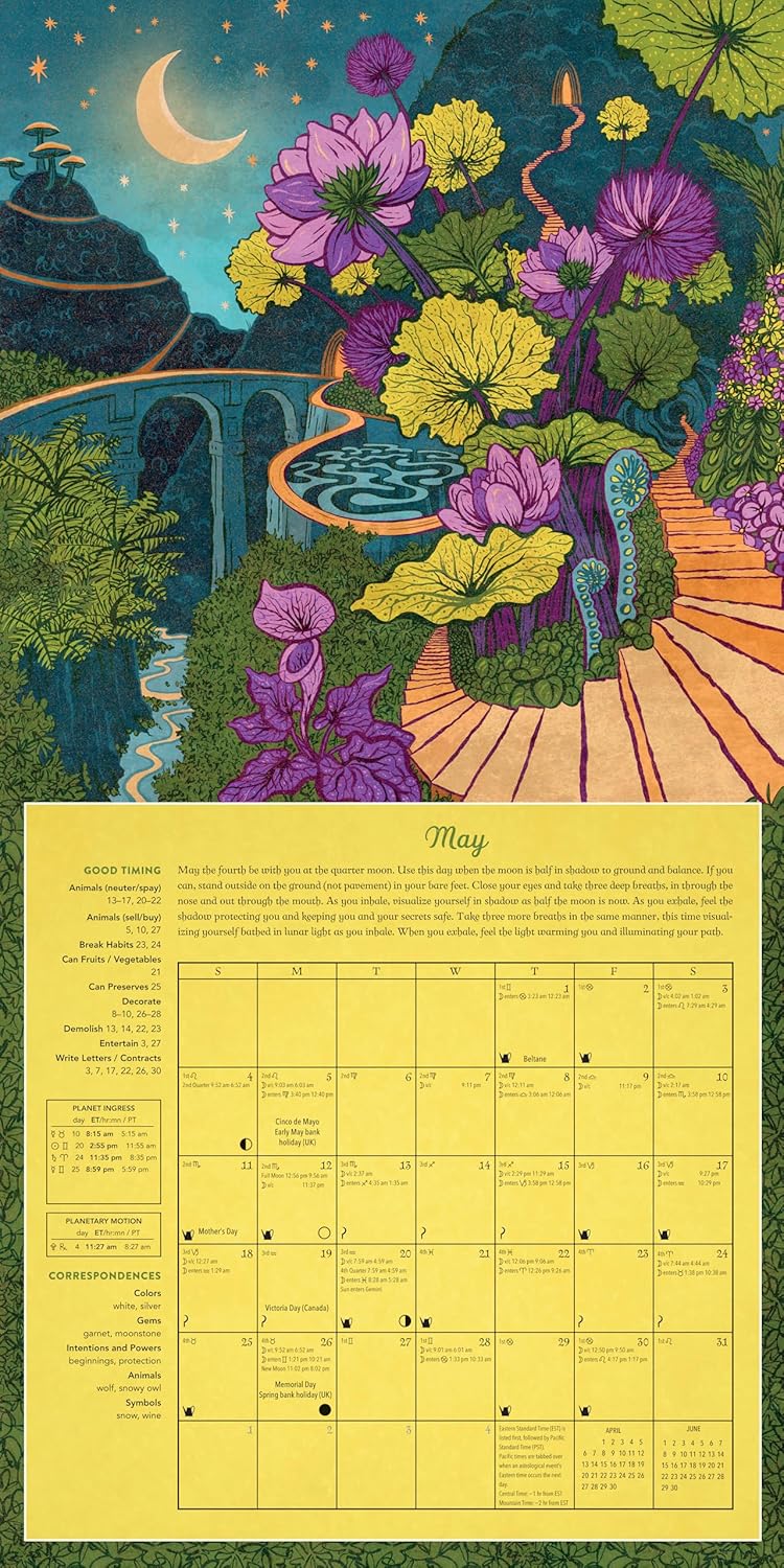 Llewellyn's 2025 Magical Moon Calendar Wall Calendar Thrice Round Llewellyn's 2025 Magical Moon Calendar Wall Calendar Thrice Round