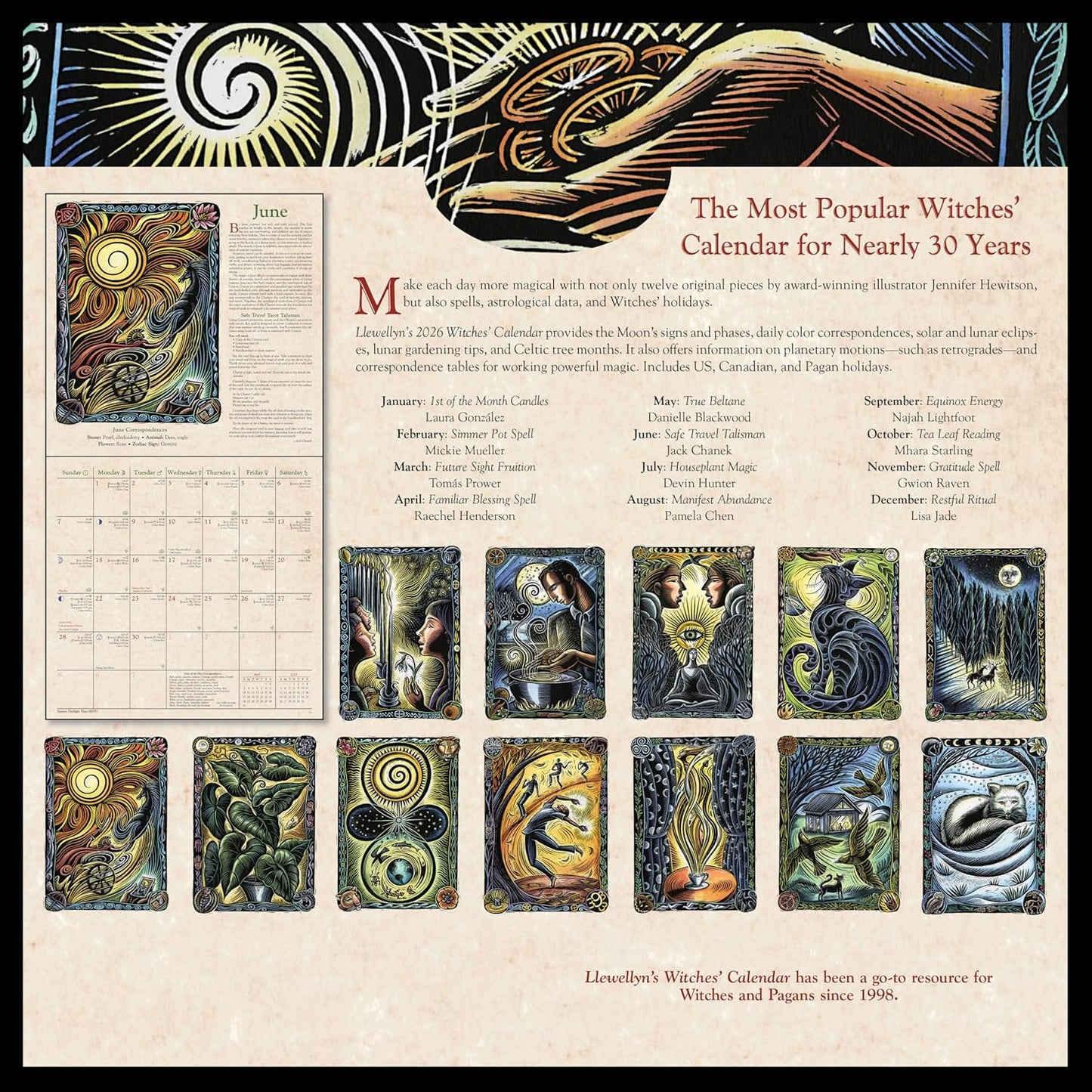 Llewellyn's 2026 Witches' Calendar | Wall Calendar