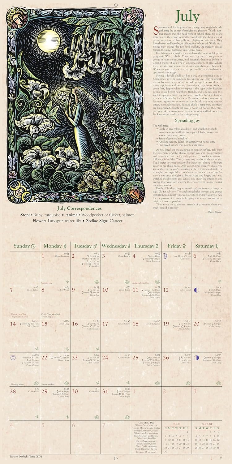 Llewellyn's 2025 Witches' Calendar | Wall Calendar