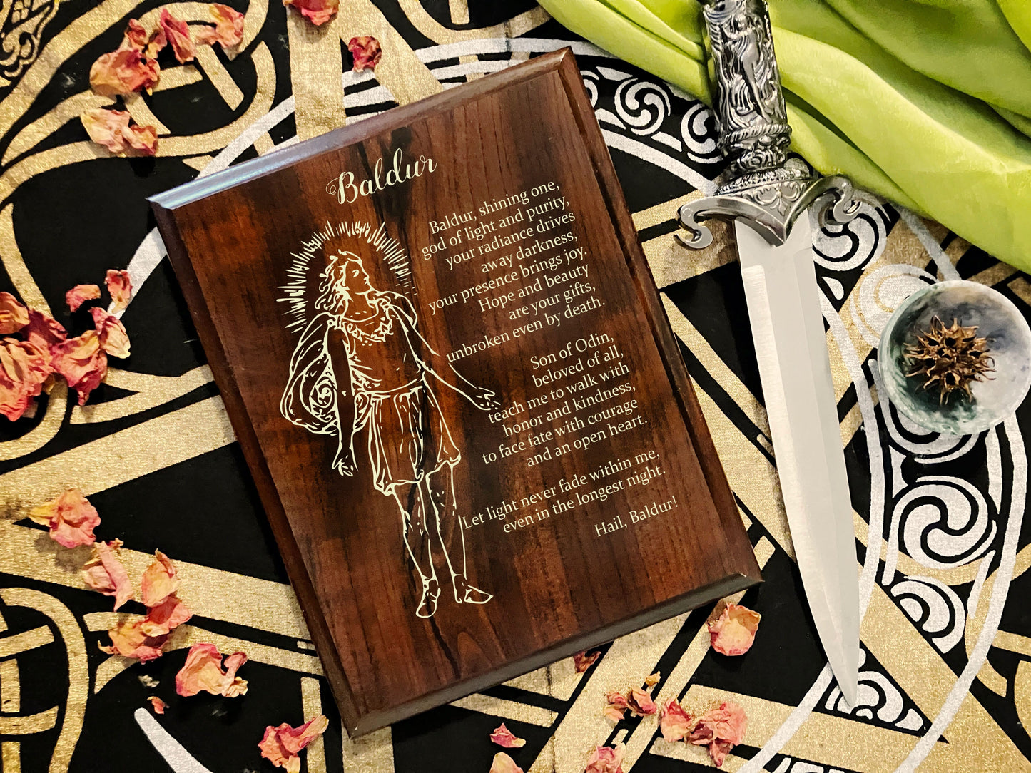 Baldur Prayer Pagan Wall Plaque