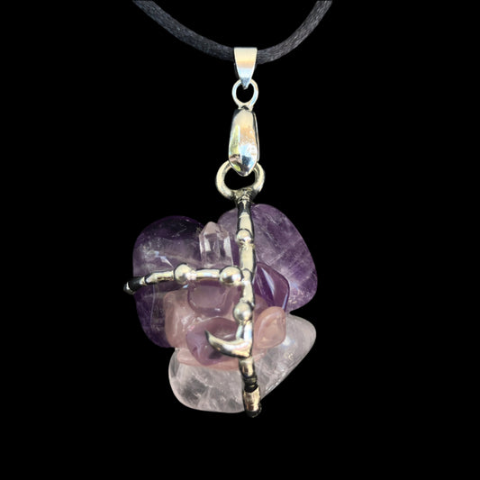 Crystal Amulet | LOVE |  Rose Quartz, Amethyst, Natural Quartz