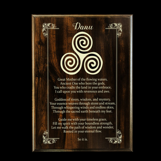 Danu Prayer Pagan Wall Plaque