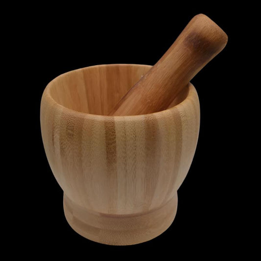 4" Wooden Mortar and Pestle Set