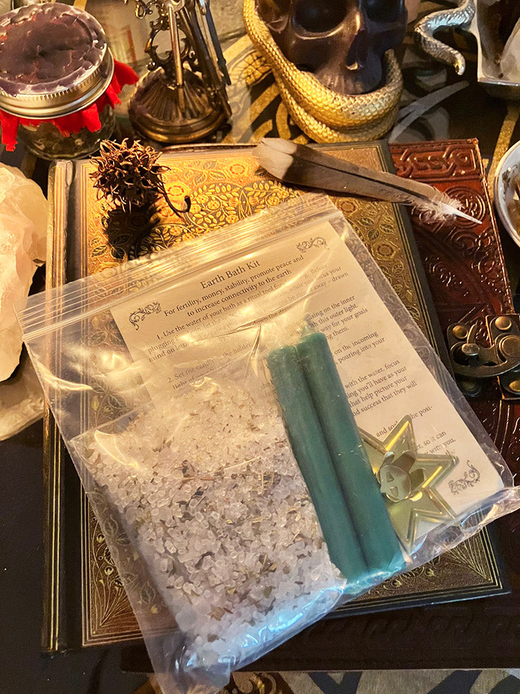Earth Ritual Kit Earth Element Bath Kit | Ritual Bath for Witches Pagans | Thrice Round ...
