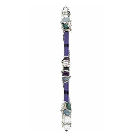 Crystal Wand | MANIFESTATION | Aquamarine, Amethyst, Emerald & Pearl