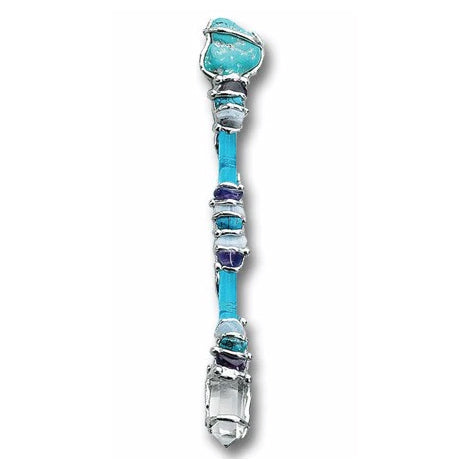 Crystal Wand | SELF-EXPRESSION |  Turquoise, Blue Lace Agate, Amethyst, Clear Quartz