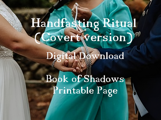 COVERT Handfasting Ritual | Digital Download | Printable Book of Shadows Page