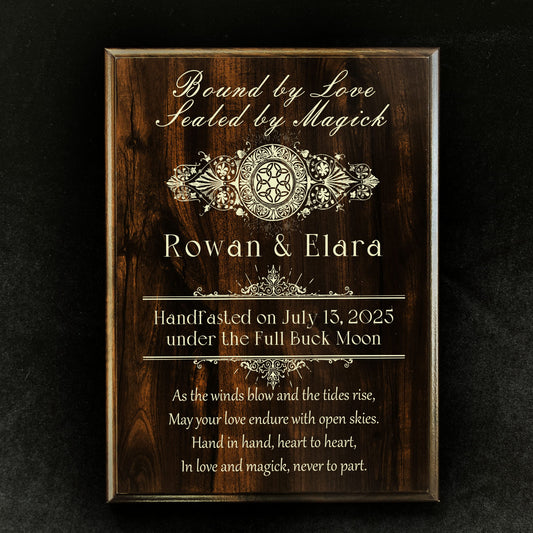 Personalized Handfasting Plaque | Custom Handfasting Gift