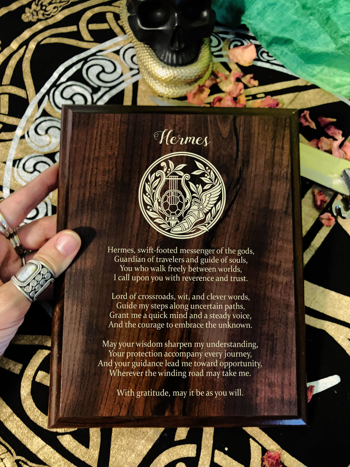 Hermes Prayer Pagan Wall Plaque