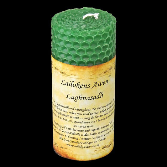 4" Lughnasadh Beeswax Candle