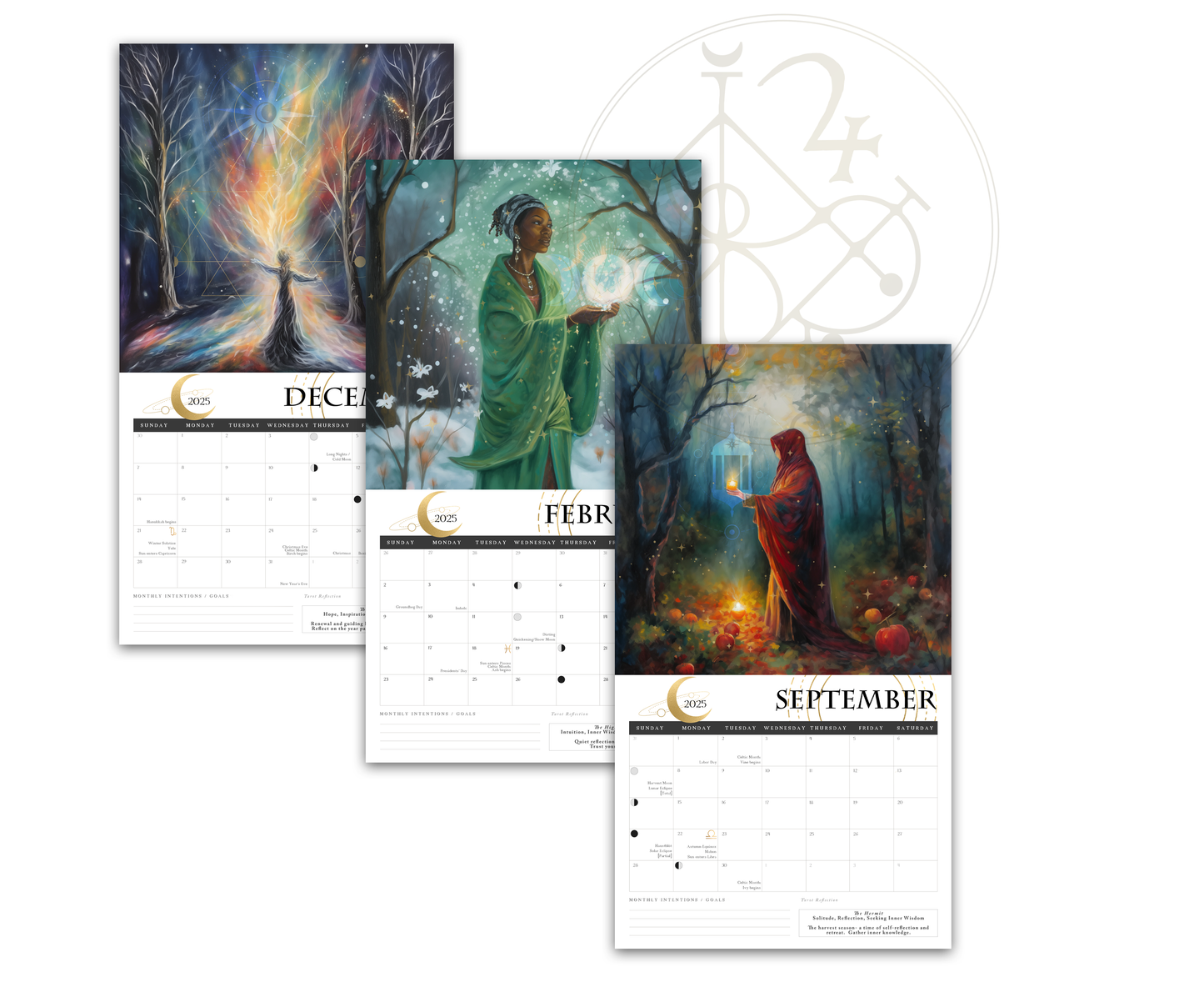 Thrice Round's 2025 Witch's Wall Calendar | Pagan Calendar