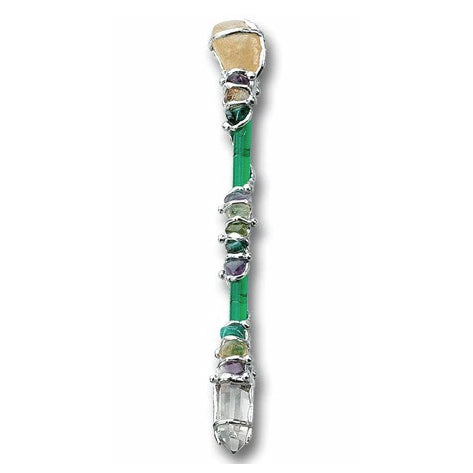 Crystal Wand | PROSPERITY | Peridot, Emerald, Amethyst, Citrine & Clear Quartz Crystal