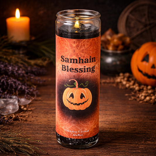 Samhain Blessing Hand-Poured Jar Candle | Pumpkin Scent